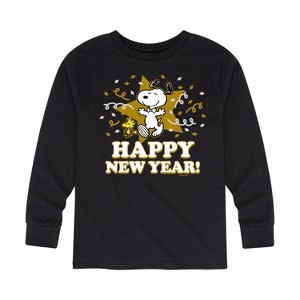 Boys' - Peanuts - Christmas Fun Long Sleeve Graphic T-Shirt - 1 of 4