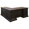 Kingston Traditional Wood L-Desk & Return with Mottled Antique Hardware - Martin Furniture - 2 of 4