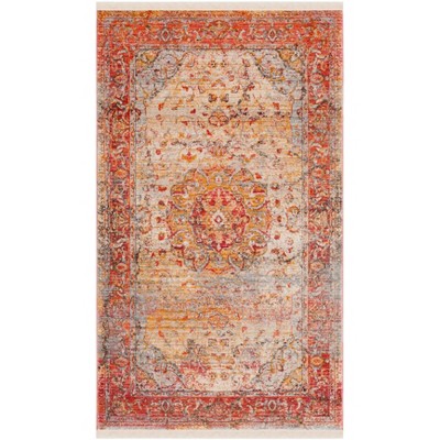 Saffron and Cream Vintage Persian Area Rug 2'6" x 4'