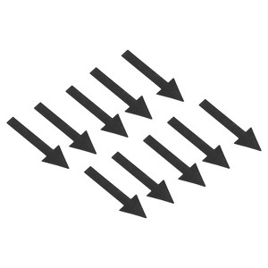Unique Bargains Directional Sign PVC Adhesive Removable Arrow Stickers 6 Sheet - 1 of 4