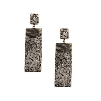 SOHI Women's Antique Silver Party Drop Earrings
