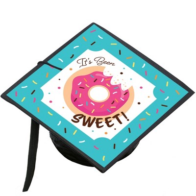 Big Dot of Happiness It’s Been Sweet - Donut Graduation Cap Decorations Kit - Grad Cap Cover