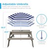 Best Choice Products Kids 3-in-1 Outdoor Convertible Activity Sand & Water Picnic Table w/ Umbrella - 4 of 4