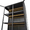 Kumasinova 77" Display Storage Cabinet with LED Lights,180° View Kitchen Pantry Cabinet with Glass Doors,Metal Frame Display Cabinet for Living Room - 4 of 4