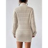 Women's Turtleneck Bodycon Sweater Dress - Knit Slim Fit Mini Dress for Fall & Winter (S-XL) - 4 of 4