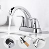 WOWOW 4 in. Centerset Double Handle Mid Arc Bathroom Faucet - 2 of 4