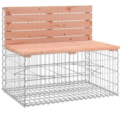 Patio Bench Gabion Design 40.6"x27.6"x25.6" Solid Wood Douglas