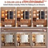 Bedroom Makeup Vanity Desk w/ Mirror and Lights, Vanity Table w/ Charging Station, RGB Lights Wood Dressing Table - 3 of 4