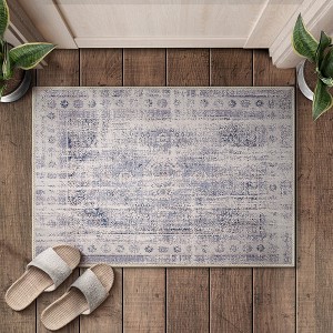 Sorbus 2 ft x 3 ft Entry Mat Rug for Entryway, Machine Washable, Non-Slip, Vintage Rug - 1 of 4