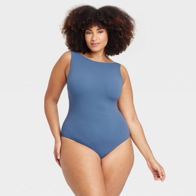 Women's Luxe Stretch Boat Neck Bikini Bodysuit - Auden™