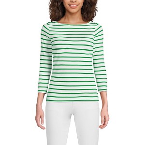 Lands' End Women's Mariner Jersey Boatneck Top - 1 of 3