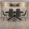 LeisureMod Ravenna 7-Piece Dining Set, 1 X-Shape Base Table 6 Dining Chairs - 2 of 4