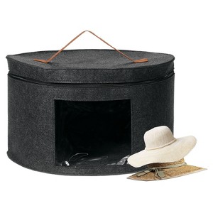 Unique Bargains Felt Foldable Beach Baseball Cowboy Hat Storage Box 17" x 10" - 1 of 4