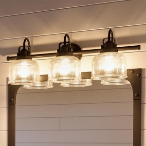 Urban Ambiance Luxury Luxe Industrial Bath Fixture,  8-3/4"H x 26-1/4"W,  Fashion Bronze Finish, UHP2044 - 1 of 4