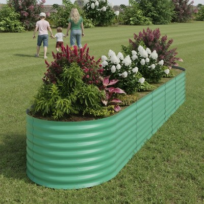 Raised Garden Bed, Galvanized Planter Box Outdoor