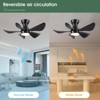 Aoibox 30-inch Low Profile Ceiling Fan with Light, Remote/APP Control, 5 Reversible Blades, 3 Color Temperatures, 6 Speeds - 3 of 4