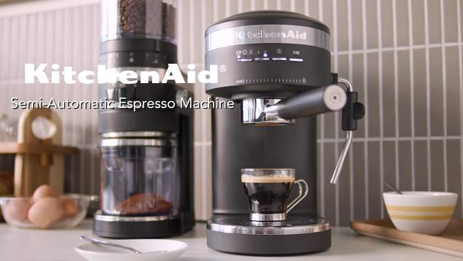 KitchenAid Semi-Automatic Espresso Machine - Brushed Stainless Steel, 2 of 11, play video