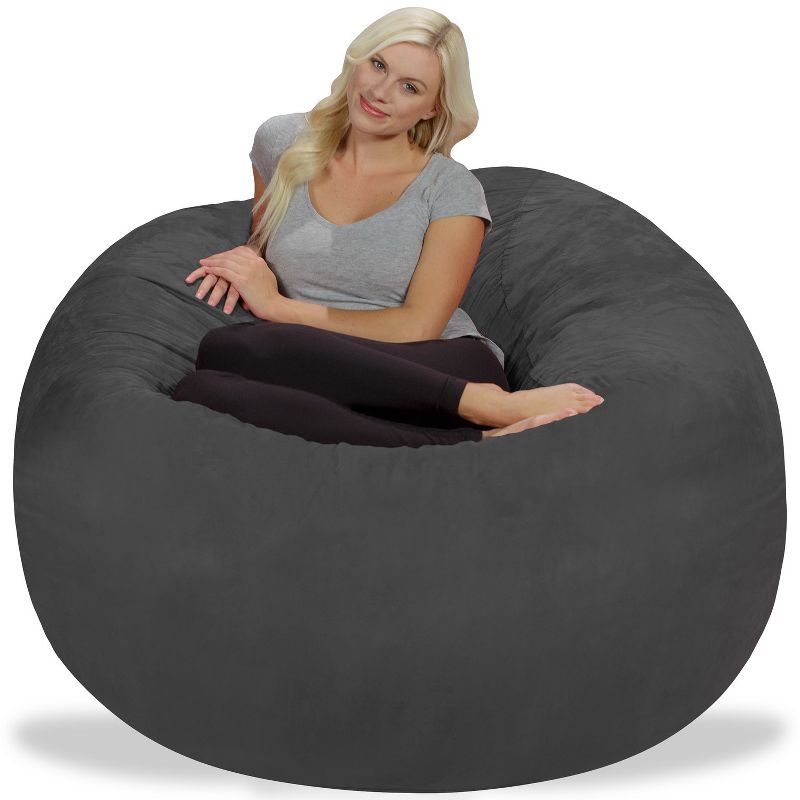 5' Large Bean Bag Chair with Memory Foam Filling and Washable Cover - Relax Sacks, 5 of 12