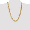 Black Bow Jewelry Men's, 10k Yellow Gold 11mm Hollow Miami Cuban (Curb) Chain Necklace - 2 of 4