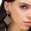 SOHI Women's Antique Silver Party Drop Earrings - 4 of 4