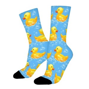 Rubber Duck Women Printed Crew Socks Funny Funky Socks Soft Polyester Novelty Gifts for Artists Men - 1 of 1