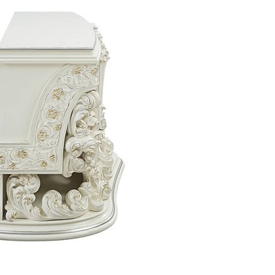 Adara Antique White 2-Drawer Dresser with Felt Lining