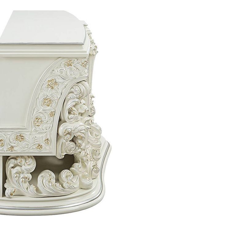 82&#34; Adara Decorative Storage Cabinet Antique White Finish - Acme Furniture, 3 of 9