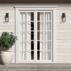 Boersma 2 PCS White Semi-Sheer Linen Curtains – 52x84" Light Filtering Drapes with Rod Pocket and Back Tab for Bedroom, Living Room, or Dining Room - 2 of 4