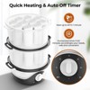 SKONYON Towel Steamer for Spa and Home, Large Capacity Hot Towel Warmer with 2-Layer Baskets, 60-Min Timer, Auto Shut-Off, Fast Heating - 3 of 4