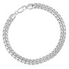 Steeltime unisex sterling silver cuban link chain bracelet - 2 of 3