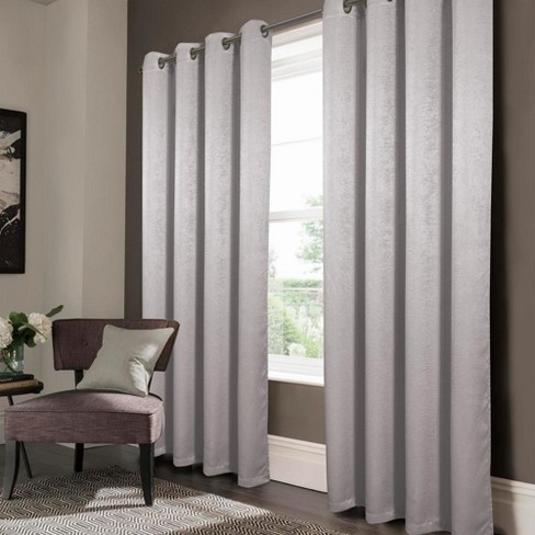 Oliva Gray Nora Embossed Blackout Grommet Panel - 52x90