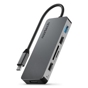 Naztech MaxDrive7 Universal USB-C Adapter Hub Space Gray - 1 of 4
