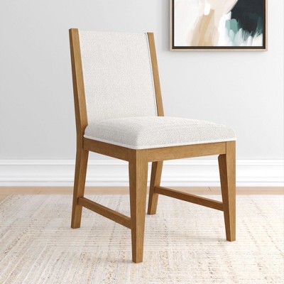 Plank+Beam Solid Wood Dining Chair, Kitchen Chair with Cushion