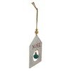 Northlight Rustic Wooden "NOEL" with Bell Christmas Tag Ornament - 8" - Green and White - 2 of 4