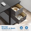 NicBex Modern Home Office Computer Desk with 2 Drawers & Open Shelf,Industrial Style Corner Writing Desk with for Study,Studio - 3 of 4