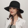 Anna-Kaci Wide Brim Straw Sun Hat with Chin Strap and Black Cord Detail for Outdoor Protection and Stylish Shade - 2 of 4