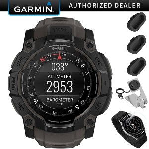 Garmin Instinct 3 - 50 mm GPS Smartwatch, AMOLED + Charging Dock + Protector Bundle - 1 of 4