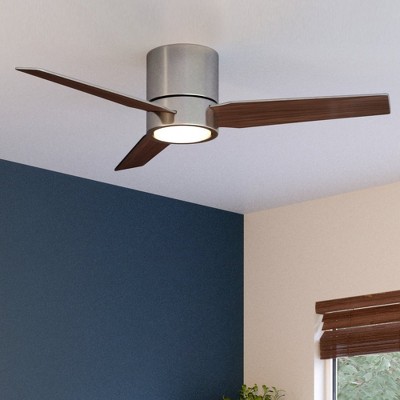 Urban Ambiance Luxury Mid-Century Modern Ceiling Fan 9.75''H x 44''W,  Brushed Nickel Finish,  Camden Collection, UHP9290