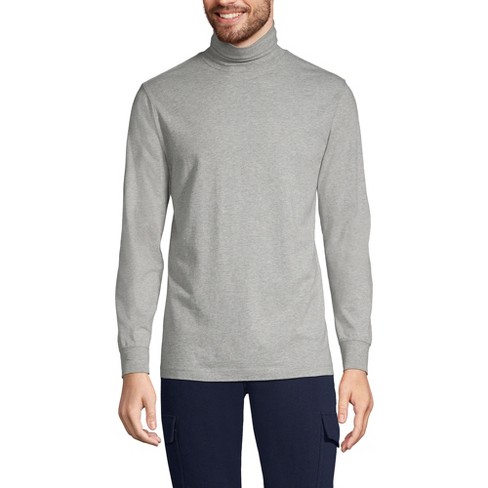 Lands End Men s Tall Super t Turtleneck X Large Tall Gray Heather Target