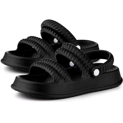 Allegra K Women's Two-Way Wear Light Weight Slingback Flat Sandals