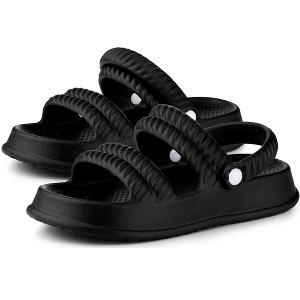 Allegra K Women's Two-Way Wear Light Weight Slingback Flat Sandals - 1 of 4