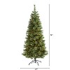 6ft. Pine Artificial Christmas Tree with 300 Clear LED Lights & Pine Cones – Classic Seasonal Holiday X-Mas Tree - 2 of 4