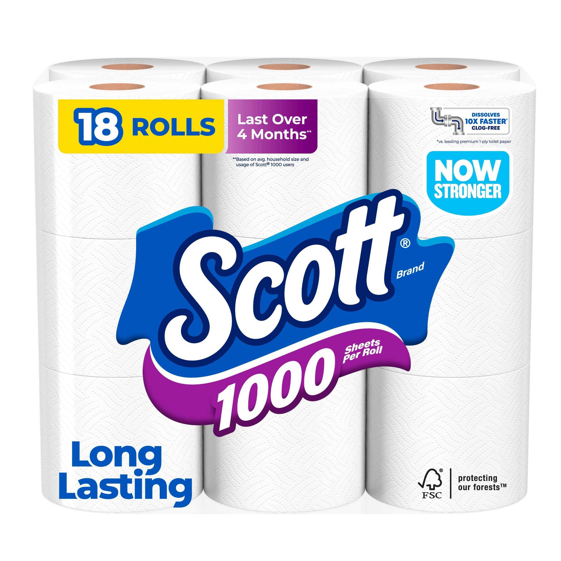 Scott 1000 Septic-Safe 1-Ply Toilet Paper