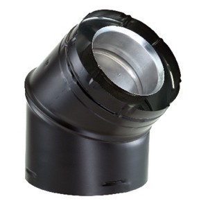 DuraVent DirectVent 4 in. D X 4 in. D 45 deg Aluminum/Galvanized Steel Elbow Exhaust - 1 of 1