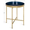 Kate and Laurel Celia Round Metal Side Table, 18.25x18.25x22, Navy Blue - 2 of 4
