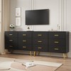 Dresser for Bedroom – 6 Drawer Chest with Gold Metal Handles, Bedroom Dresser with Gold Metal Legs - 3 of 4
