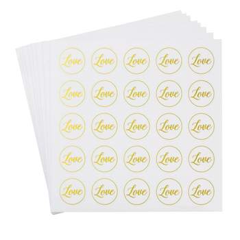 250 Count Heart Stickers for Greeting Cards, Clear Vinyl Save the Date  Labels (1.25 In)