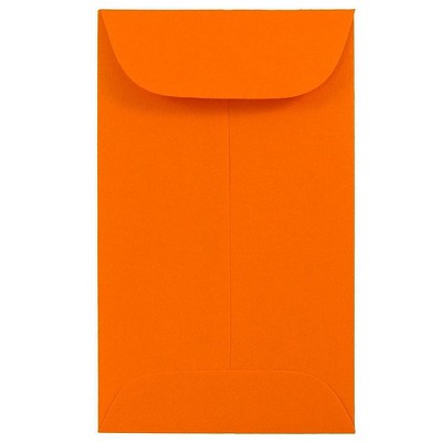 JAM Paper #3 Coin Business Colored Envelopes 2.5 x 4.25 Orange Recycled 356730538