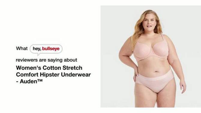 Women's Cotton Stretch Comfort Hipster Underwear - Auden™, 2 of 5, play video