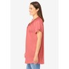 Woman Within Plus Size Short-Sleeve V-Neck Crinkle Tunic - 4 of 4